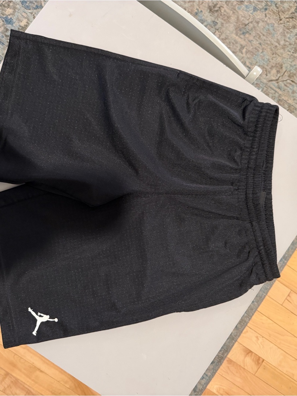 Jordan Black Athletic Shorts with White Jumpman Logo
